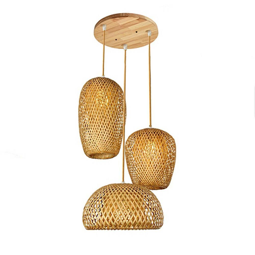 Chic Bamboo Zen Pendant Light - Handwoven Natural Hanging Lamp